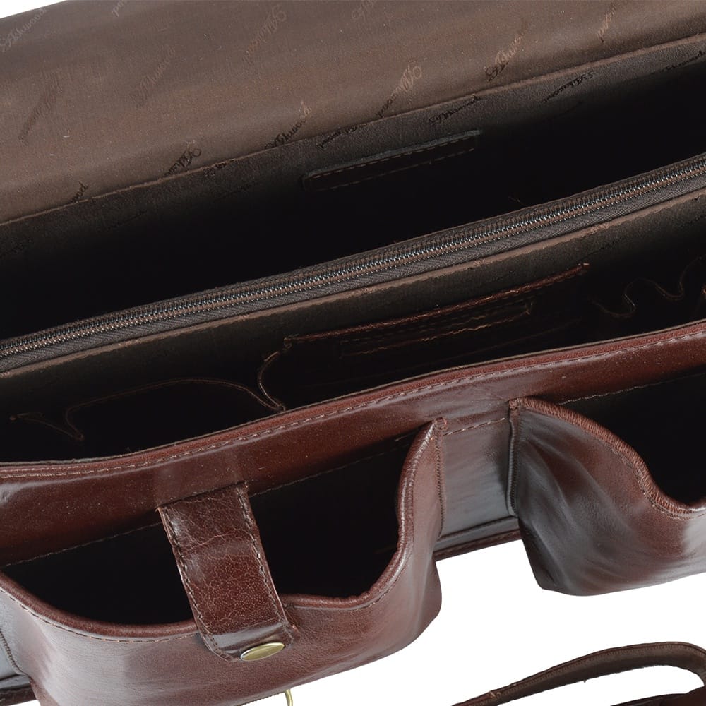 Tasker & Shaw | Luxury Menswear | Ealing traditional leather briefcase