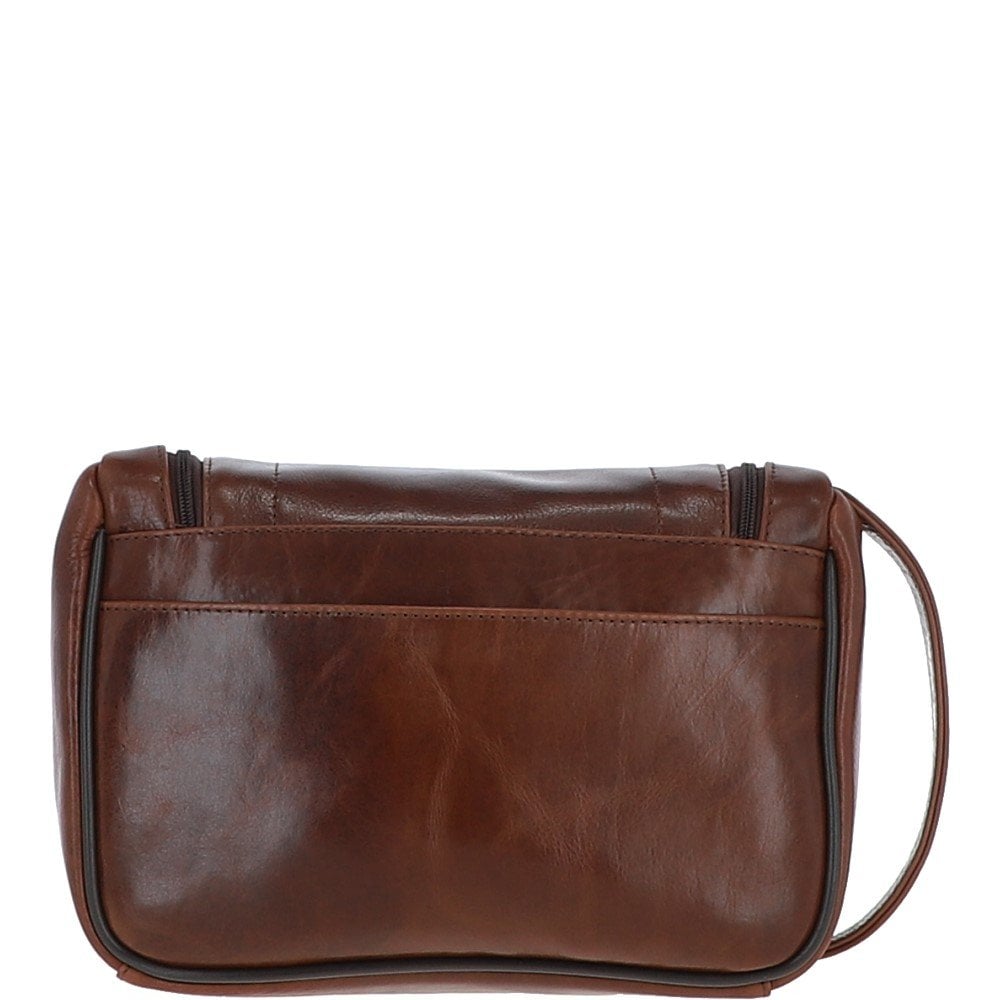 Tasker & Shaw | Luxury Menswear | Mayfair hanging leather washbag