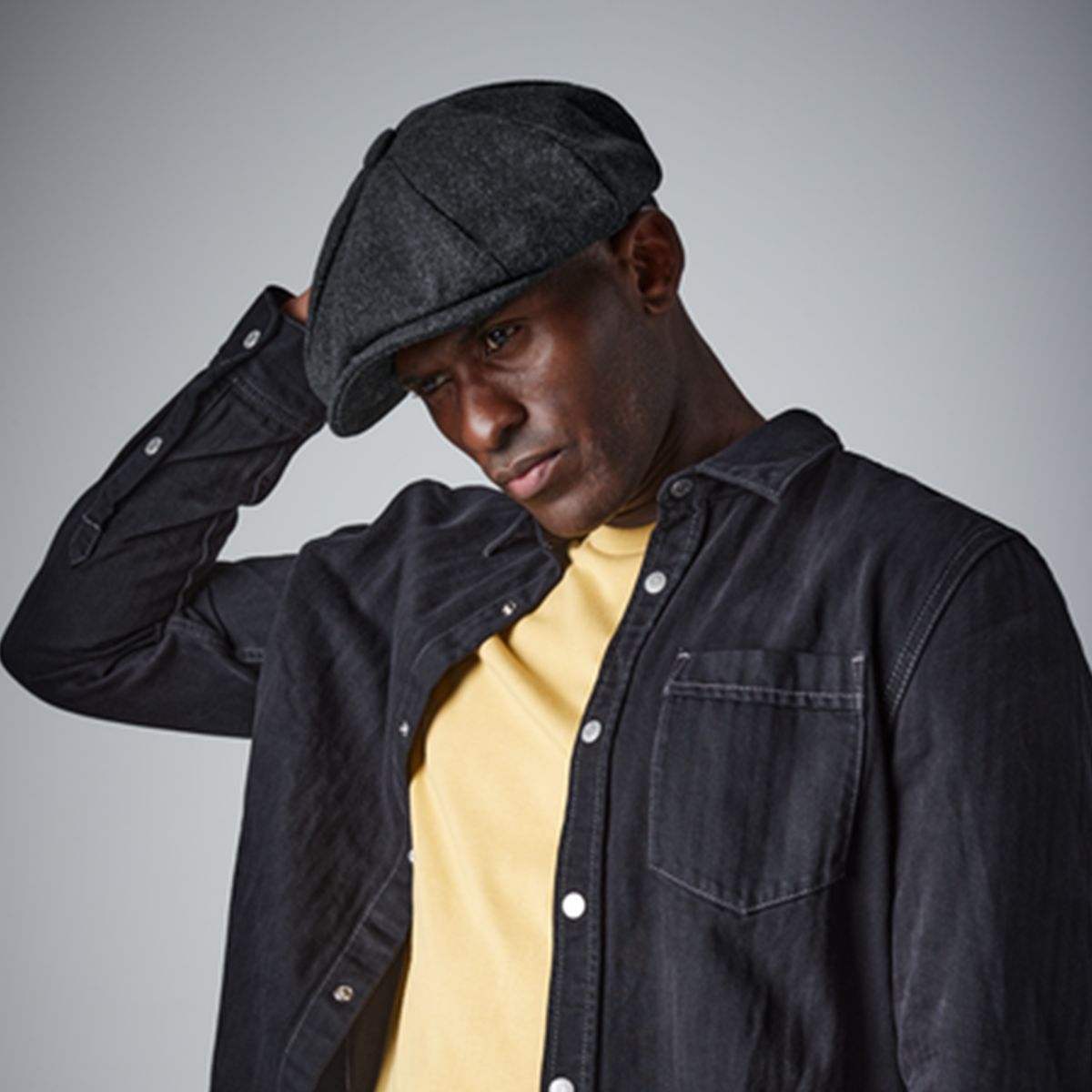 Tasker & Shaw | Luxury Menswear | Melton wool Baker boy cap