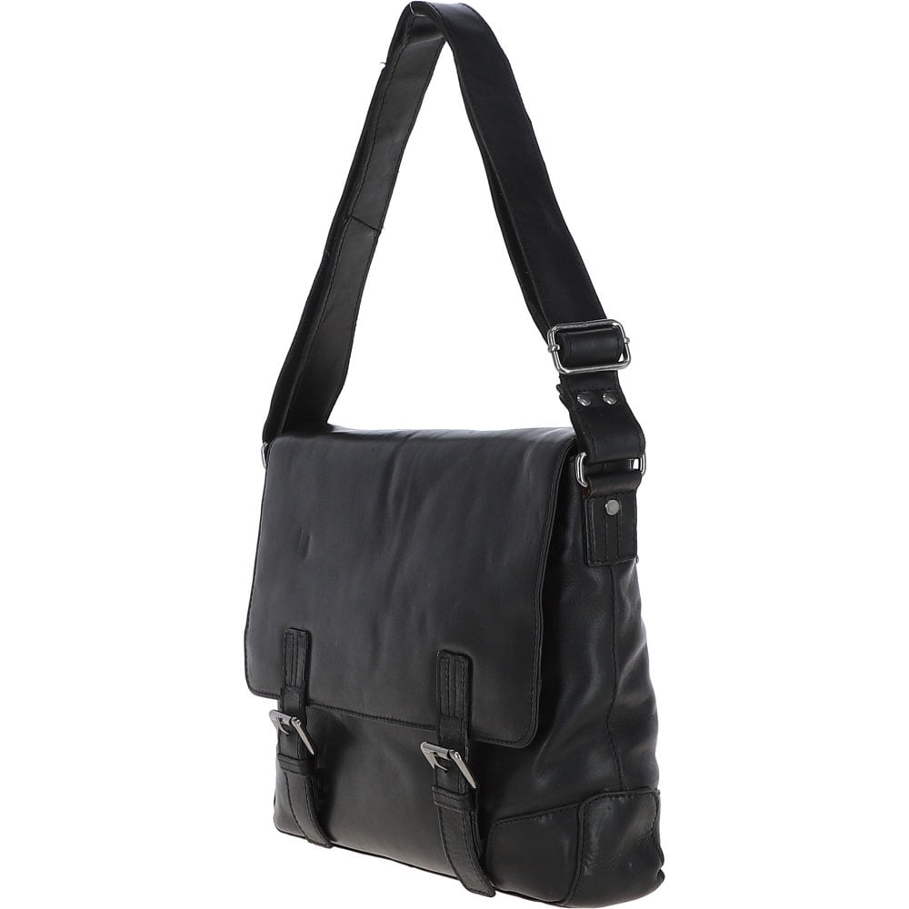 Tasker & Shaw | Luxury Menswear | Oscar medium leather messenger bag