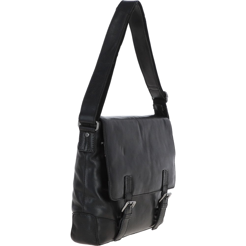 Tasker & Shaw | Luxury Menswear | Oscar medium leather messenger bag