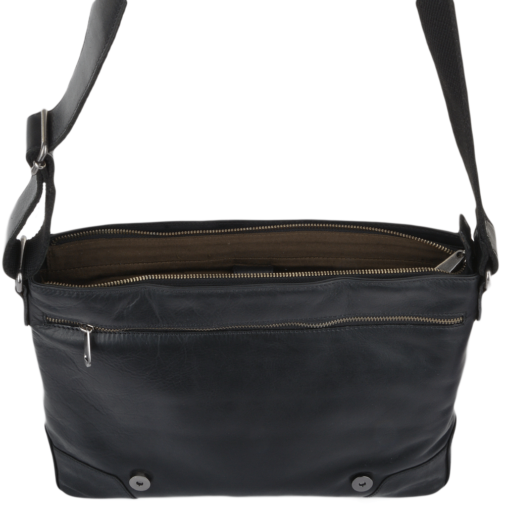 Tasker & Shaw | Luxury Menswear | Oscar medium leather messenger bag