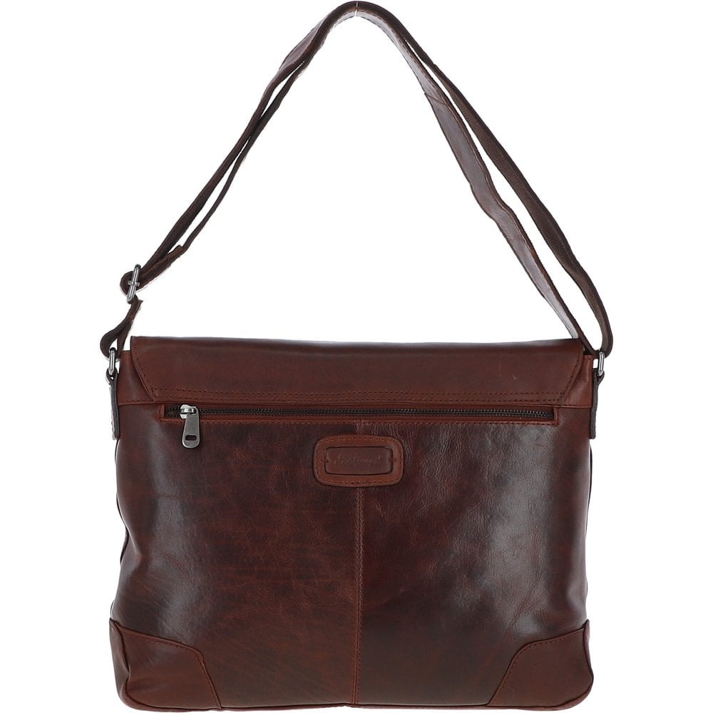 Tasker & Shaw | Luxury Menswear | Oscar medium leather messenger bag