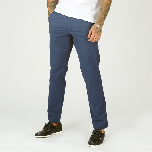 Tasker & Shaw | Luxury Menswear | Navy Slim fit stretch chinos