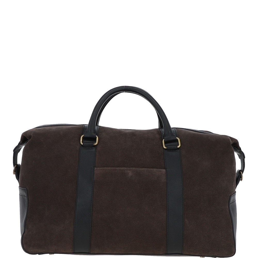 Tasker & Shaw | Luxury Menswear | Harrington suede and Leather Luxury Holdall / Weekender