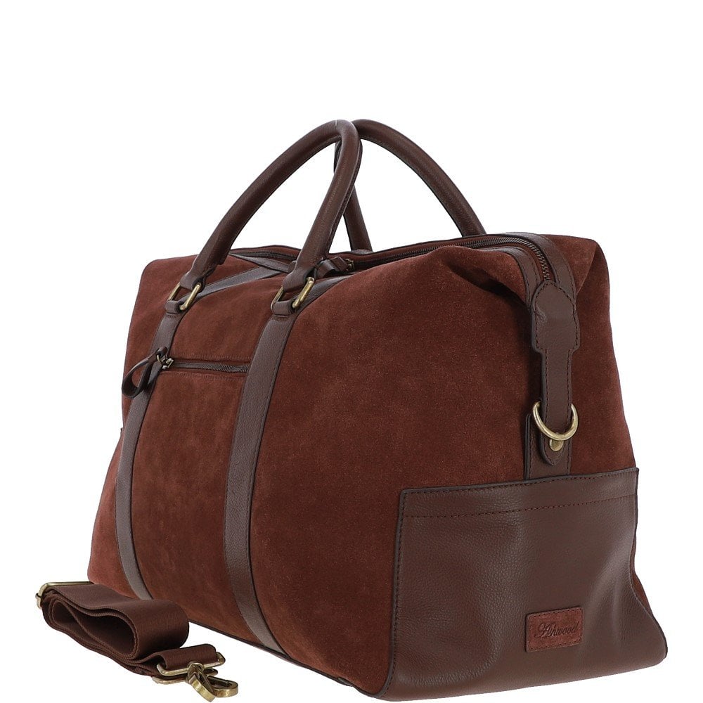 Tasker & Shaw | Luxury Menswear | Harrington suede and Leather Luxury Holdall / Weekender
