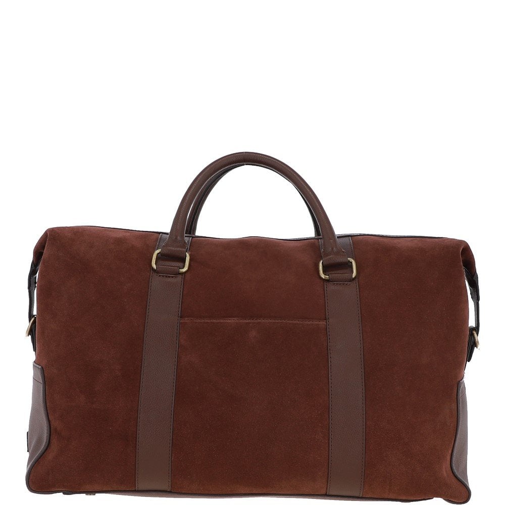Tasker & Shaw | Luxury Menswear | Harrington suede and Leather Luxury Holdall / Weekender