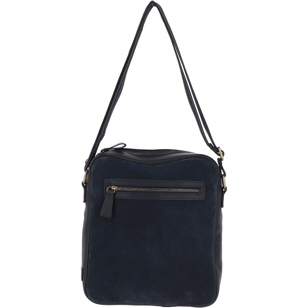 Tasker & Shaw | Luxury Menswear | Dani suede and Leather Luxury Body Bag (Tablet Friendly)