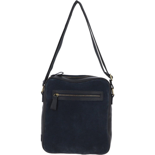 Tasker & Shaw | Luxury Menswear | Dani suede and Leather Luxury Body Bag (Tablet Friendly)