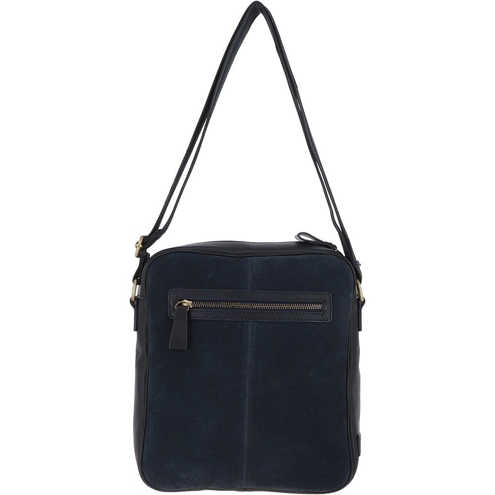 Tasker & Shaw | Luxury Menswear | Dani suede and Leather Luxury Body Bag (Tablet Friendly)