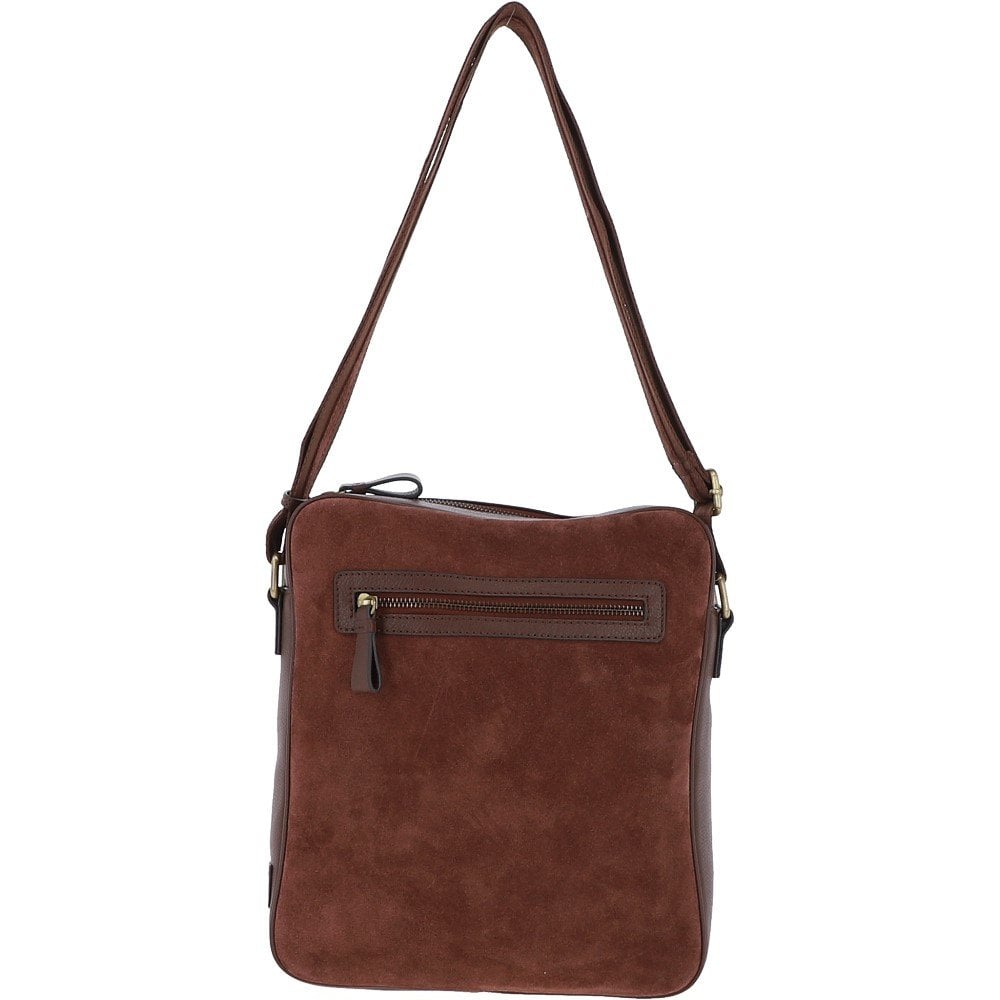 Tasker & Shaw | Luxury Menswear | Dani suede and Leather Luxury Body Bag (Tablet Friendly)