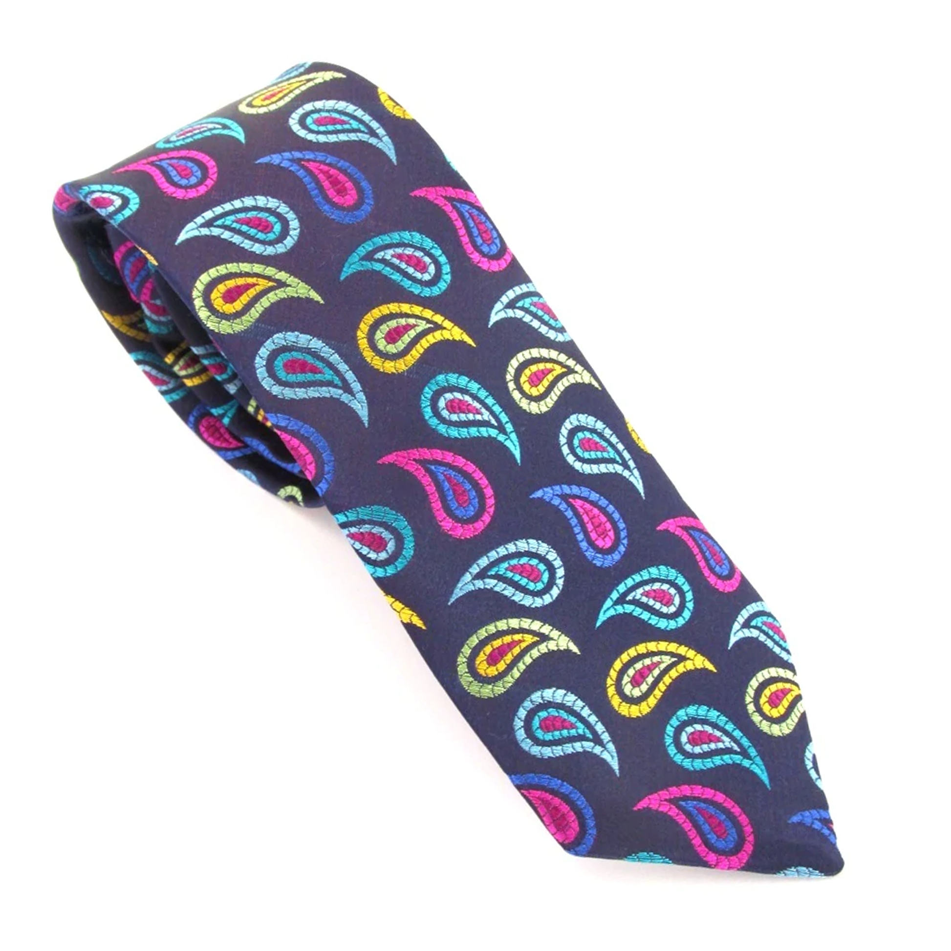Tasker & Shaw | Luxury Menswear | Limited Edition Navy Teardrop silk tie