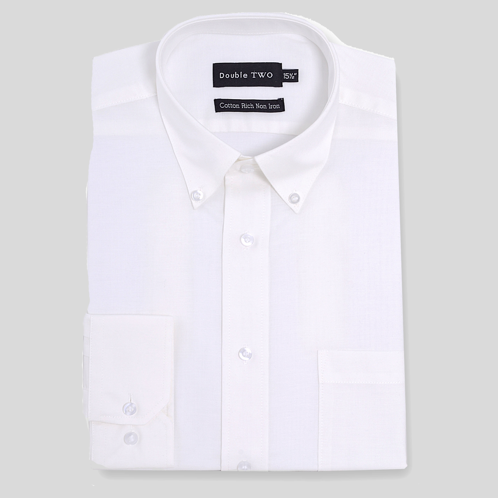 Tasker & Shaw | Luxury Menswear | CLASSIC FIT WHITE BUTTON DOWN SHIRT