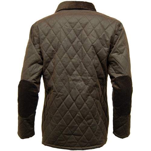 Ladies Diamond Quilted Wax Jacket