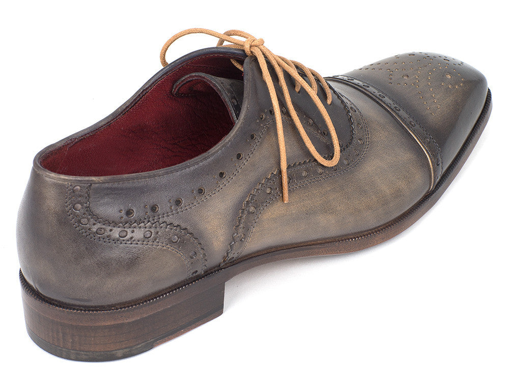Captoe Oxfords Gray, Handmade to order.