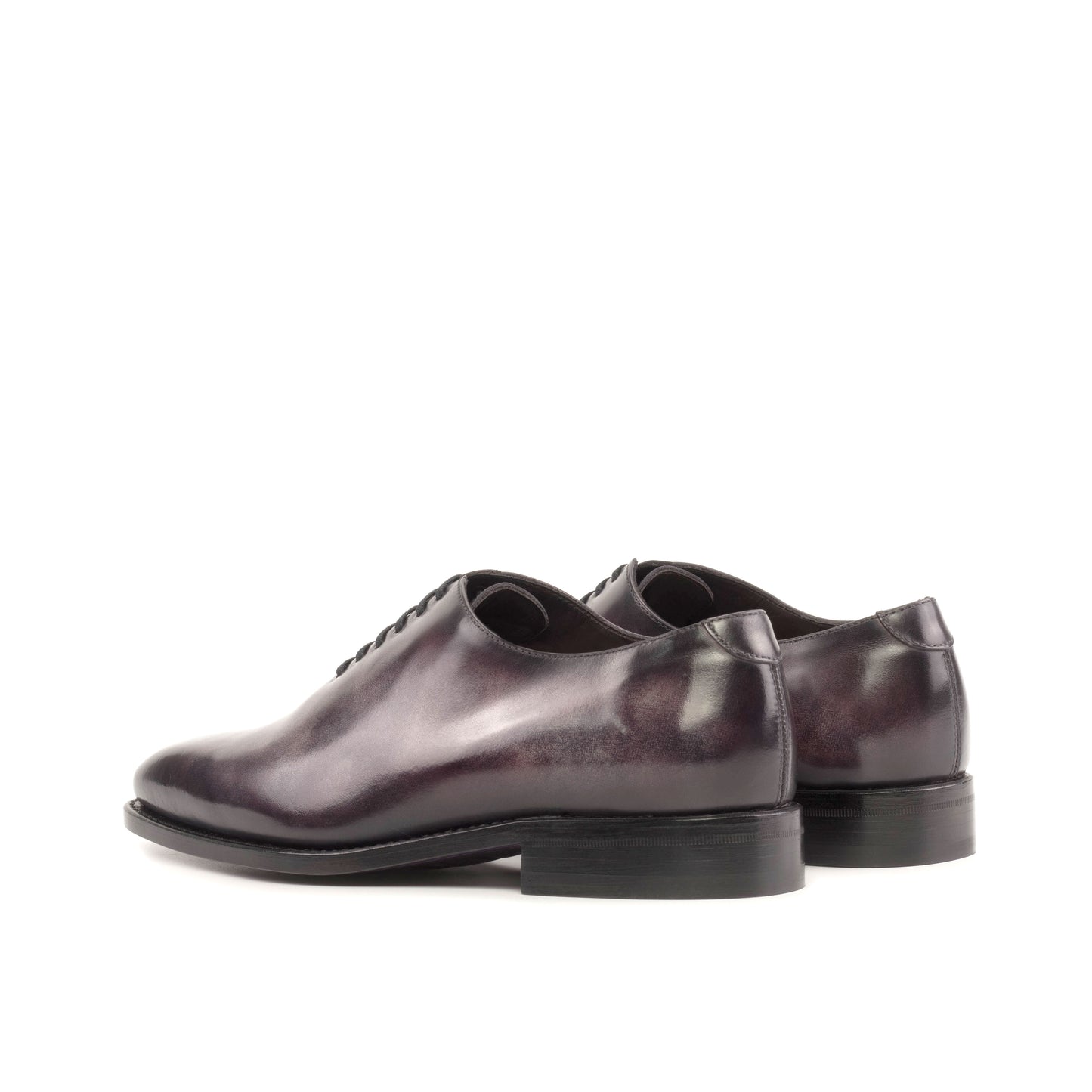 Handcrafted Wholecut Oxford Shoe: Aubergine Patina