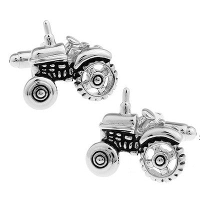 Tasker & Shaw | Luxury Menswear | Silver tractor cufflink