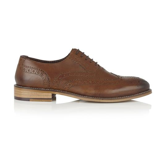 Tasker & Shaw | Luxury Menswear | Clyde Leather Brogue Chestnut