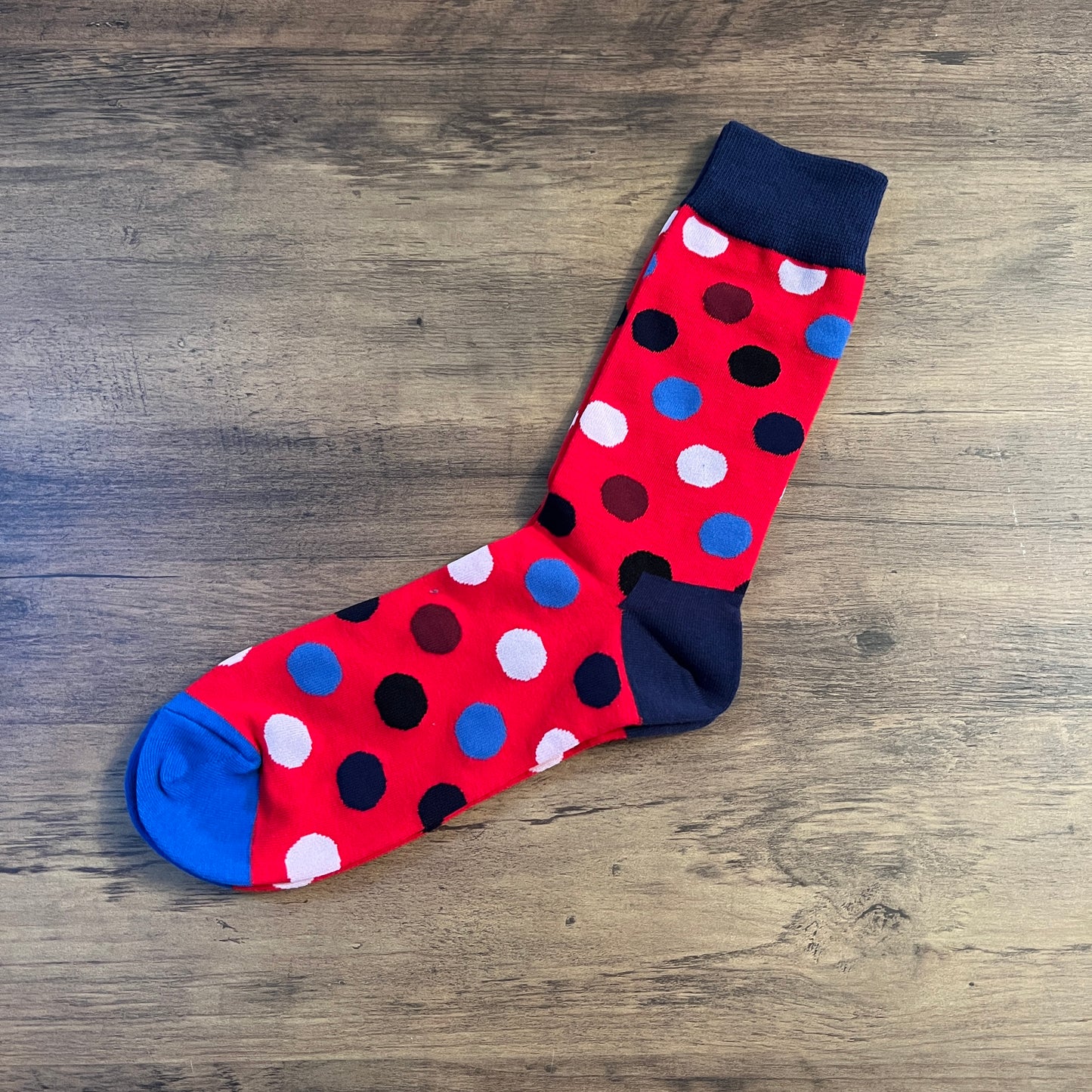 Tasker & Shaw | Luxury Menswear | Red with shades of blue sport socks