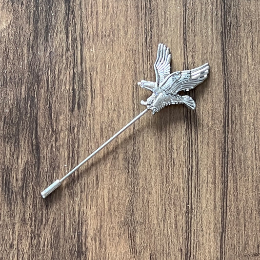Tasker & Shaw | Luxury Menswear | Large eagle pin (Silver finish)