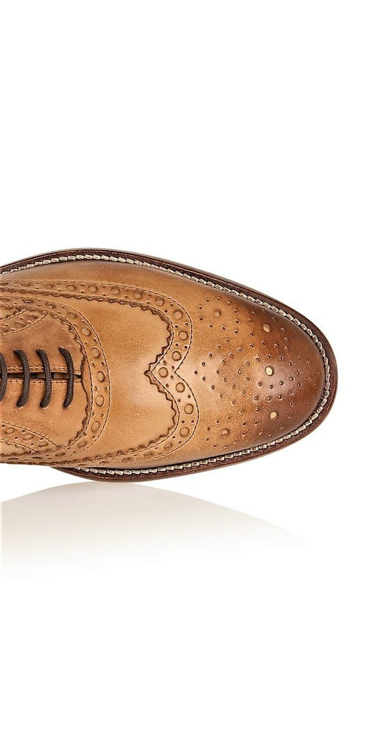 Tasker & Shaw | Luxury Menswear | Clyde Brogue Tan