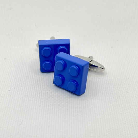 Tasker & Shaw | Luxury Menswear | Blue "Lego" Cufflinks