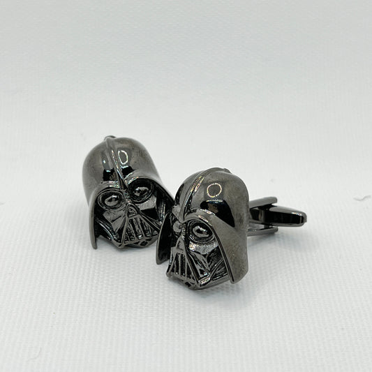 Tasker & Shaw | Luxury Menswear | Darth Vader Black Chrome Cufflinks