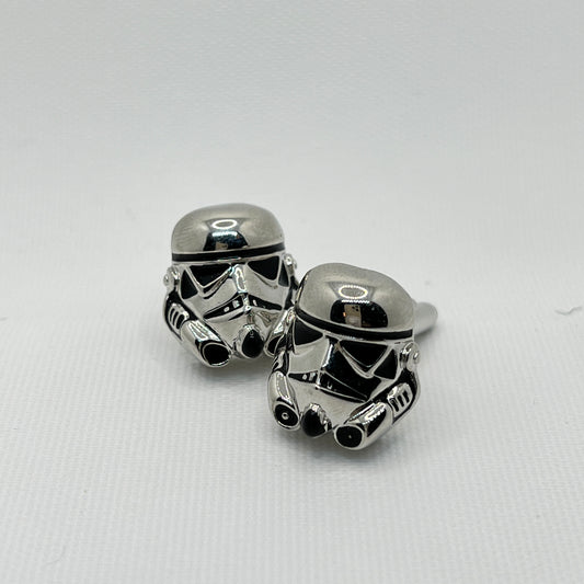 Tasker & Shaw | Luxury Menswear | Chrome "Storm trooper" Cufflinks
