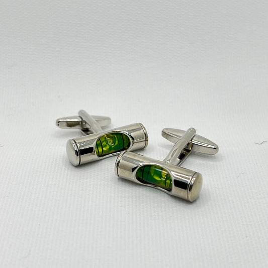 Tasker & Shaw | Luxury Menswear | Working spirit level cufflinks