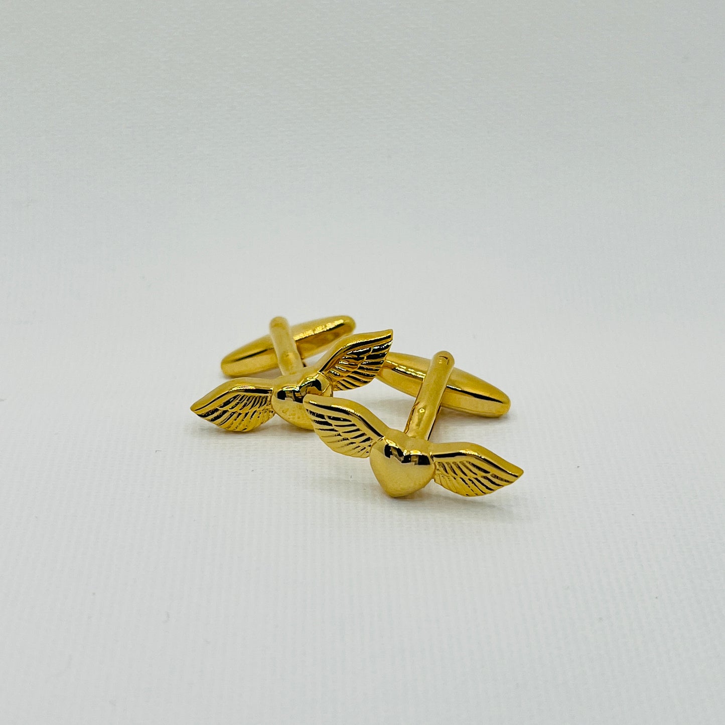 Tasker & Shaw | Luxury Menswear | Gold winged heart cufflinks