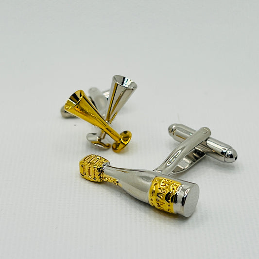 Tasker & Shaw | Luxury Menswear | Champagne & Flutes Cufflinks