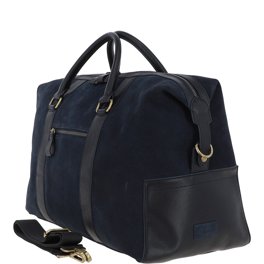 Tasker & Shaw | Luxury Menswear | Harrington suede and Leather Luxury Holdall / Weekender