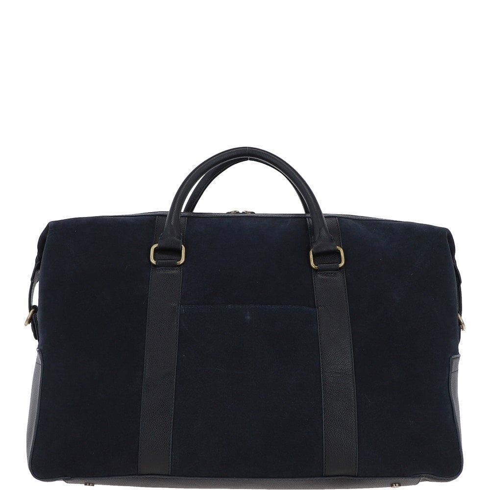 Tasker & Shaw | Luxury Menswear | Harrington suede and Leather Luxury Holdall / Weekender